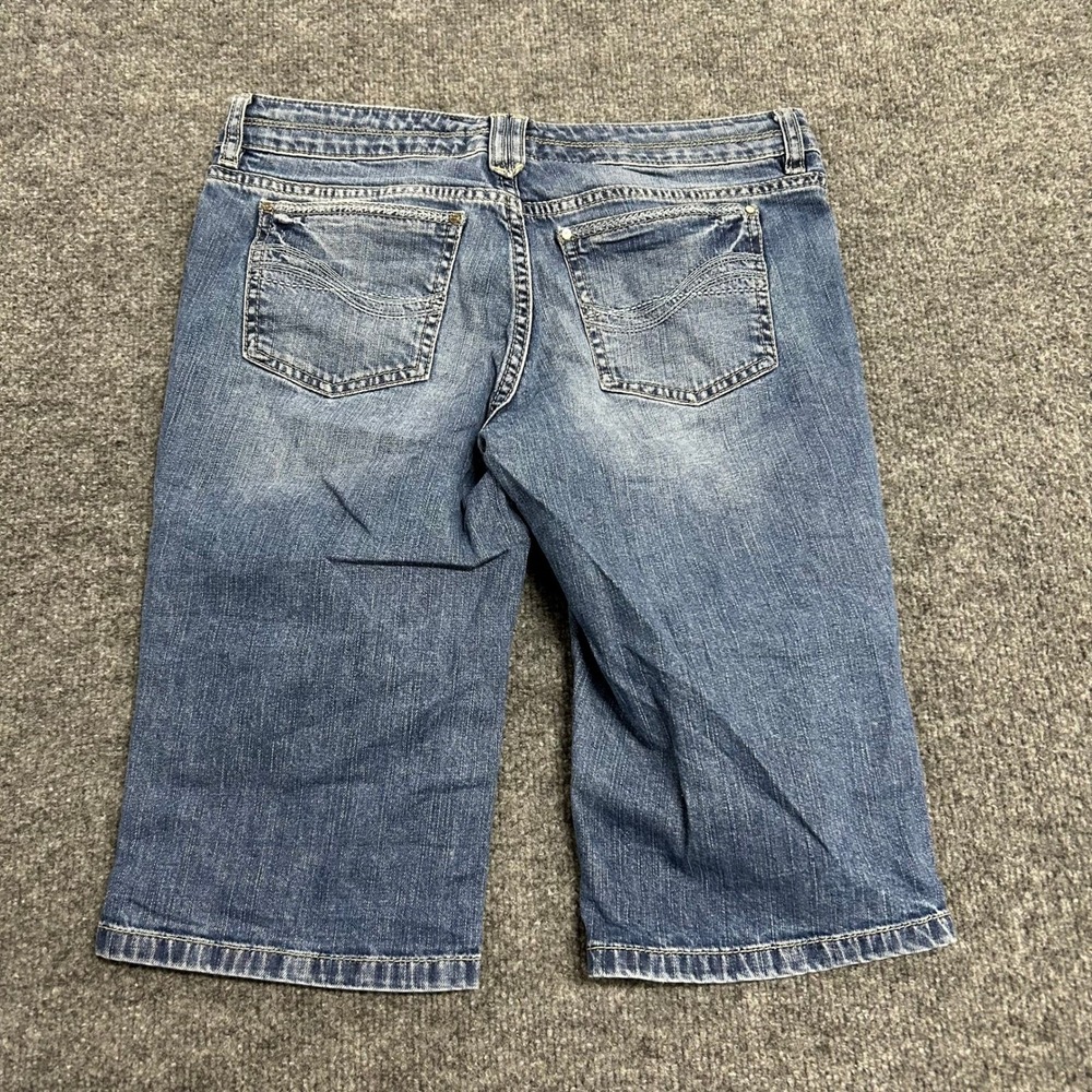 White House Black Market Shorts Womens Size 2 Blue Denim Noir Bermuda Stretch